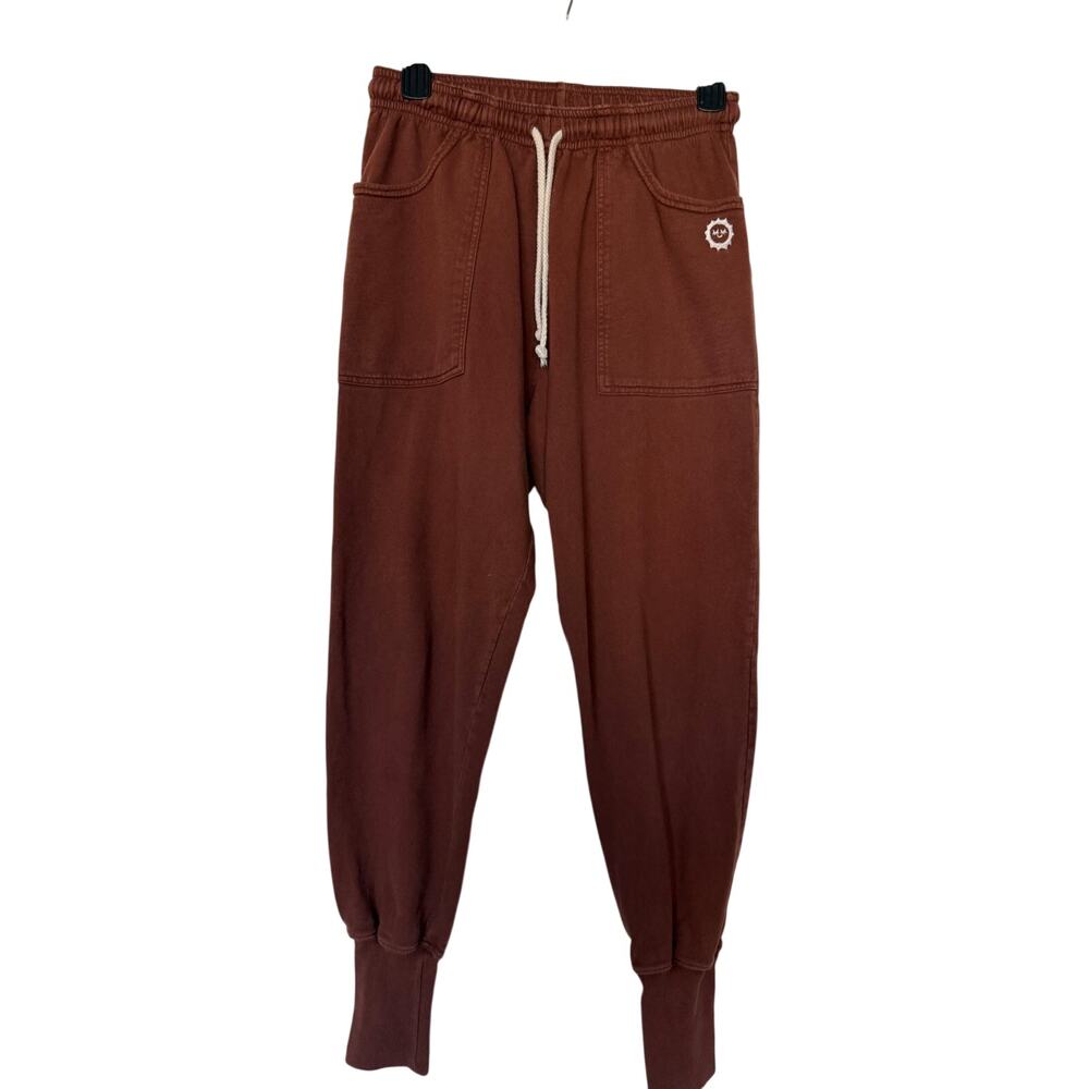 Big Bud Press XS Terracotta Cotton Jogger Sweatpants High Waist Made in LA